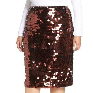 HALOGEN Nordstrom Paillette Pencil Skirt